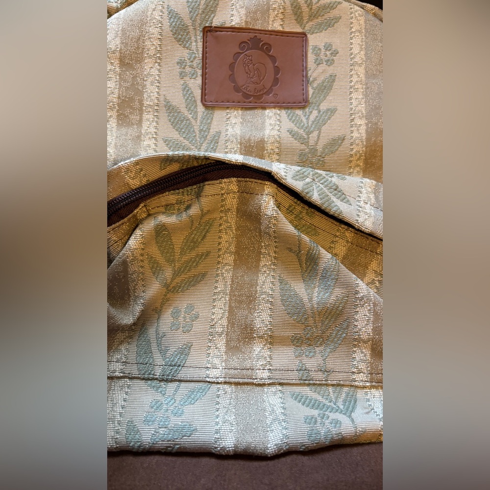 Patterned Backpack With Brown Accents - image 6